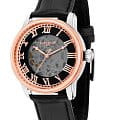 Earnshaw Earnshaw Longitude ES-8808-04  ES-8808-04 механические мужские часы черный циферблат, браслет кожаный — вид спереди
