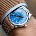 Swatch Swatch Irony Sistem51 YIS401G механические мужские часы часы крупный план синий циферблата