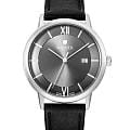 Wainer Wainer Classic WA.11190-B  WA.11190-B кварцевые мужские часы черный циферблат, браслет кожаный — вид спереди