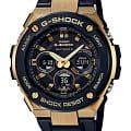 Casio Casio G-Shock GST-W300G-1A9 GST G-Steel GST-W300G-1A9 электронные мужские часы черный циферблат, браслет каучук — вид спереди