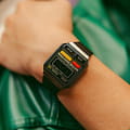 Casio Casio Vintage A120WEGG-1BDF (A120WEGG-1B), vintage япония мужские часы на браслете нержавеющая сталь с ip-покрытием боковой вид