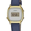 Casio Casio Collection LA670WEFL-2EF  LA670WEFL-2EF кварцевые женские часы  бежевый циферблат, браслет кожаный — вид спереди