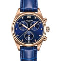 Certina Certina DS-8 Lady Chronograph C033.234.36.048.00 DS 8 C0332343604800 кварцевые женские часы  синий циферблат, браслет кожаный — вид спереди