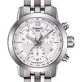 Tissot Tissot PRC 200 Fencing Chronograph Lady T055.217.11.018.00  T0552171101800 кварцевые женские часы белый циферблат, браслет нержавеющая сталь — вид спереди