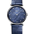 Longines Longines La Grande Classique L4.512.4.81.2  L45124812 кварцевые женские часы перламутровый циферблат, браслет кожаный — вид спереди