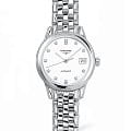 Longines Longines Flagship L4.274.4.27.6  L42744276 механические женские часы белый циферблат, браслет нержавеющая сталь — вид спереди