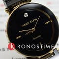Anne Klein Anne Klein Diamond 1018BKBK,  сша женские часы на браслете нержавеющая сталь с ip-покрытием боковой вид