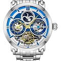 Stuhrling Stuhrling Luciano 371B.02  371B.02 механические мужские часы  синий циферблат, браслет нержавеющая сталь — вид спереди
