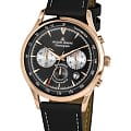 Jacques Lemans Jacques Lemans Retro Classic 1-2068E  1-2068E кварцевые мужские часы черный циферблат, браслет кожаный — вид спереди