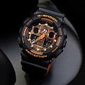 Casio Casio G-Shock GA-100BR-1A электронные мужские часы часы крупный план цветной циферблата