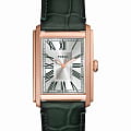 Fossil Fossil Carraway FS6077  FS6077 кварцевые мужские часы серебристый циферблат, браслет кожаный — вид спереди