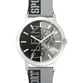 Plein Sport Plein Sport Legend PSLBA0123  PSLBA0123 кварцевые мужские часы серый циферблат, браслет силикон — вид спереди
