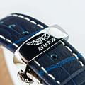 Aviator Aviator Douglas Day-Date V.3.20.0.145.4 механические мужские часы часы крупный план синий циферблата