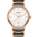 Rado Rado Centrix R30023012  R30023012 кварцевые мужские часы белый циферблат, браслет высокотехнологичная керамика + нержавеющая сталь с pvd покрытием — вид спереди