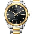 Citizen Citizen Eco-Drive BM7604-80E  BM7604-80E кварцевые мужские часы черный циферблат, браслет нержавеющая сталь с ip-покрытием — вид спереди