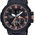 Casio Casio Pro Trek PRW-7000X-1 PRW PRW-7000X-1ER кварцевые мужские часы черный циферблат, браслет сталь + полимер — вид спереди