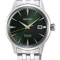 Seiko Seiko Presage SRPE15J1  SRPE15J1 механические мужские часы зеленый циферблат, браслет нержавеющая сталь — вид спереди