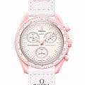 Swatch Swatch x Omega Bioceramic Moonswatch Mission to Venus SO33P100  SO33P100 кварцевые женские часы  циферблат, браслет нейлон — вид спереди