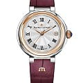 Maurice Lacroix Maurice Lacroix FIABA Date FA1007-PVP01-110-1  FA1007-PVP01-110-1 кварцевые женские часы серебристый циферблат, браслет кожаный — вид спереди