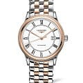 Longines Longines Flagship  L4.984.3.91.7  L49843917 механические женские часы белый циферблат, браслет сталь c pvd покрытием — вид спереди