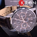 Orient Orient RA-KV0006Y1, chronograph япония мужские часы на браслете кожаный боковой вид