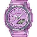 Casio Casio G-Shock GMA-S2100SK-4A  GMA-S2100SK-4A электронные женские часы фиолетовый циферблат, браслет пластик — вид спереди