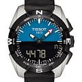 Tissot Tissot T-Touch Expert Solar T091.420.46.041.00 T Touch T0914204604100 кварцевые мужские часы   циферблат, браслет кожаный — вид спереди