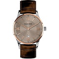 Jacques Lemans Jacques Lemans 1-1845E  1-1845E автокварц (кинетик) мужские часы коричневый циферблат, браслет кожаный — вид спереди