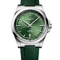 Longines Longines Conquest L3.830.4.02.9  L38304029 механические мужские часы  зеленый циферблат, браслет каучук — вид спереди