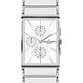 Jacques Lemans Jacques Lemans 1-1817B  1-1817B кварцевые мужские часы белый циферблат, браслет сталь + керамические вставки — вид спереди