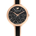 Swarovski Swarovski Crystalline Delight 5580530  5580530 кварцевые женские часы  черный циферблат, браслет нержавеющая сталь с pvd-покрытием — вид спереди