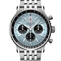 Breitling Breitling Navitimer B01 Chronograph 43 AB0138241C1A1  AB0138241C1A1 механические мужские часы голубой циферблат, браслет нержавеющая сталь — вид спереди