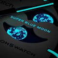 Оригинальные часы Swatch Swatch x Omega Bioceramic Moonswatch Mission to The SuperBlue Moonphase SO33N700 кварцевые калибр механизма  общий вид