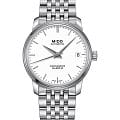 Mido Mido Baroncelli III Cal. 80 Si Steel Whi M027.208.11.011.00  M0272081101100 механические женские часы белый циферблат, браслет нержавеющая сталь — вид спереди