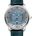 Zeppelin Zeppelin Friedrichshafen ZEP-85563  85563 механические мужские часы голубой циферблат, браслет кожаный — вид спереди