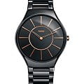 Rado Rado True Thinline R27741152  R27741152 кварцевые женские часы черный циферблат, браслет высокотехнологичная плазменная керамика — вид спереди