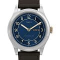 Timex Timex Waterbury Traditional TW2V28500  TW2V28500 кварцевые мужские часы синий циферблат, браслет кожаный — вид спереди