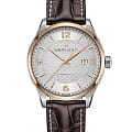 Hamilton Hamilton Jazzmaster Viewmatic Auto H42725551  H42725551 механические мужские часы серебристый циферблат, браслет кожаный — вид спереди