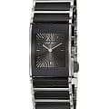 Rado Rado Integral R20785172  R20785172 кварцевые женские часы черный циферблат, браслет сталь + керамические вставки — вид спереди