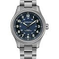 Hamilton Hamilton Khaki Field Titanium Auto H70545140  H70545140 механические мужские часы синий циферблат, браслет титановый — вид спереди