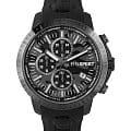 Plein Sport Plein Sport PSCBA0223  PSCBA0223 кварцевые мужские часы  черный циферблат, браслет силикон — вид спереди