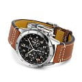 Breitling Breitling Super Avi B04 Chronograph GMT 46 P-51 Mustang AB04453A1B1X1, aviator 8 швейцария мужские часы на браслете кожаный боковой вид