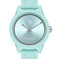 U.S. Polo Assn. U.S. Polo Assn Yard USPA2007-06  USPA2007-06 кварцевые женские часы зеленый циферблат, браслет силикон — вид спереди