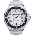 Spinnaker Spinnaker Dumas SP-5081-HH  SP-5081-HH механические мужские часы белый циферблат, браслет нержавеющая сталь — вид спереди