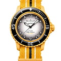 Swatch Swatch x Blancpain Pacific Ocean SO35P100C  SO35P100C механические мужские часы серый циферблат, браслет нейлон — вид спереди