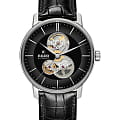 Rado Rado Coupole Classic Open Heart Automatic R22894155 Classic R22894155 механические мужские часы черный циферблат, браслет кожаный — вид спереди