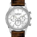 Jacques Lemans Jacques Lemans Classic 1-2021B  1-2021B кварцевые мужские часы серебристый циферблат, браслет кожаный — вид спереди