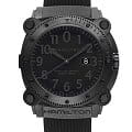 Hamilton Hamilton Khaki Navy BeLOWZERO 1000m Auto H78585333  H78585333 механические мужские часы  черный циферблат, браслет каучук — вид спереди