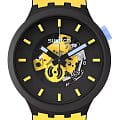 Swatch Swatch Big Bold Bioceramic Lacquered SB03B109  SB03B109 кварцевые мужские часы  циферблат, браслет силикон — вид спереди