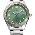 Orient Orient Mako Kamasu RA-WJ0001E1  RA-WJ0001E1 кварцевые мужские часы зеленый циферблат, браслет нержавеющая сталь — вид спереди